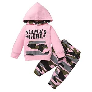 toddler boy girl camo clothes set daddys little girl ruffle romper top hoodie+camo pants clothing set with headband