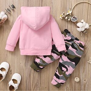 Toddler Boy Girl Camo Clothes Set Daddys Little Girl Ruffle Romper Top Hoodie+Camo Pants Clothing Set with Headband