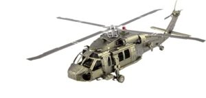 metal earth uh-60 black hawk helicopter 3d metal model kit fascinations