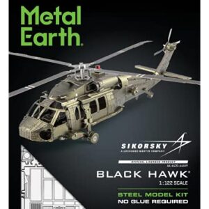 Metal Earth UH-60 Black Hawk Helicopter 3D Metal Model Kit Fascinations