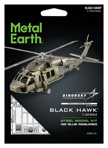 Metal Earth UH-60 Black Hawk Helicopter 3D Metal Model Kit Fascinations