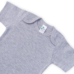 Laughing Giraffe Baby Blank Short Sleeve Unisex Onesie Bodysuit (3-6 Months, Heather Gray)