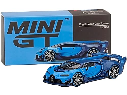 Truescale Miniatures Bugatti Vision Gran Turismo Light Blue and Carbon Blue 1/64 Diecast Model Car by True Scale Miniatures MGT00266