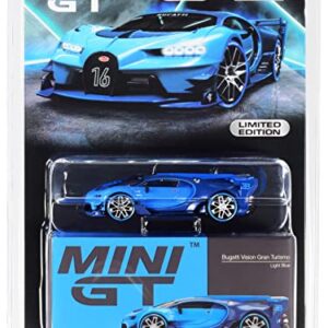 Truescale Miniatures Bugatti Vision Gran Turismo Light Blue and Carbon Blue 1/64 Diecast Model Car by True Scale Miniatures MGT00266