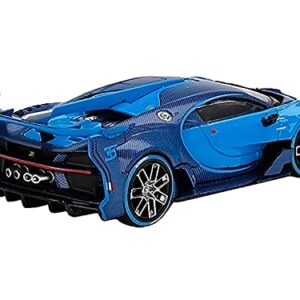 Truescale Miniatures Bugatti Vision Gran Turismo Light Blue and Carbon Blue 1/64 Diecast Model Car by True Scale Miniatures MGT00266