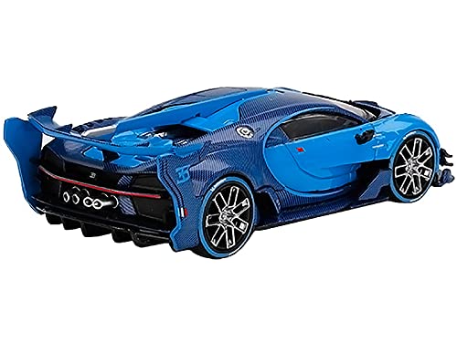 Truescale Miniatures Bugatti Vision Gran Turismo Light Blue and Carbon Blue 1/64 Diecast Model Car by True Scale Miniatures MGT00266