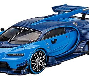 Truescale Miniatures Bugatti Vision Gran Turismo Light Blue and Carbon Blue 1/64 Diecast Model Car by True Scale Miniatures MGT00266