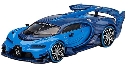 Truescale Miniatures Bugatti Vision Gran Turismo Light Blue and Carbon Blue 1/64 Diecast Model Car by True Scale Miniatures MGT00266