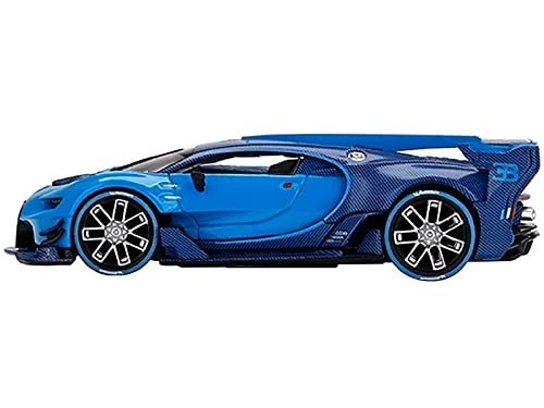 Truescale Miniatures Bugatti Vision Gran Turismo Light Blue and Carbon Blue 1/64 Diecast Model Car by True Scale Miniatures MGT00266