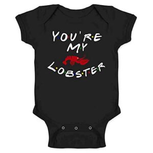 pop threads youre my lobster funny 90s tv show graphic infant baby boy girl bodysuit black 6m