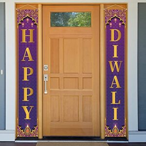 jiudungs diwali decoration outdoor indoor happy diwali porch sign banner indian dlwali festival of lights decor and supplies for home