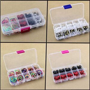 10 Grids Portable Plastic Organizer Container Storage Box,with Adjustable Grid (2 pcs)