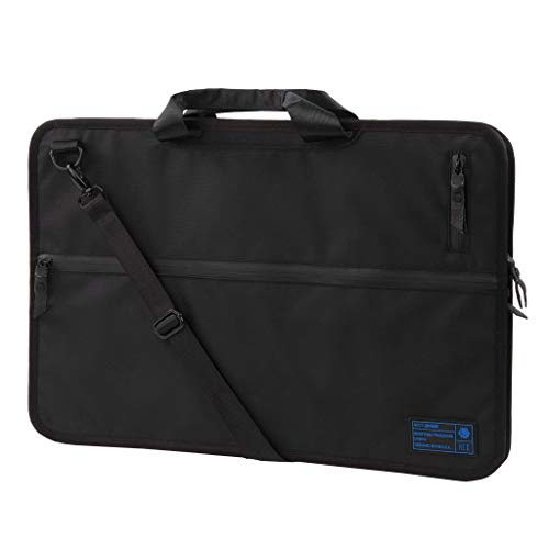 HEX X Jim LEE 12.5"x18.25" Water Resistant Artist Portfolio Case Black with Shoulder Strap