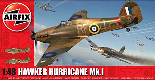 Airfix Hawker Hurricane MK I 1:48 WWII Military Aviation Plastic Model Kit A05127A