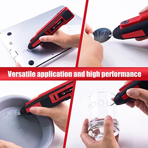 TOOLSPACE USB Rechargeable Engraving Pen Cordless Engraver Micro Electric Engraving Pen Mini DIY Engraving Tool Kit for Detail Metal Glass Ceramic Plastic Jewelry Engraving