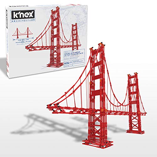 K'NEX Architecture: Golden Gate Bridge - Build IT Big - Collectible Building Set for Adults & Kids 9+ - New - 1,536 Pieces - Over 3 Feet Long - (Amazon Exclusive)