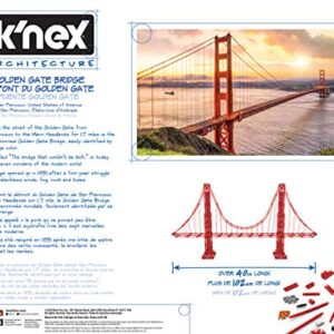 K'NEX Architecture: Golden Gate Bridge - Build IT Big - Collectible Building Set for Adults & Kids 9+ - New - 1,536 Pieces - Over 3 Feet Long - (Amazon Exclusive)