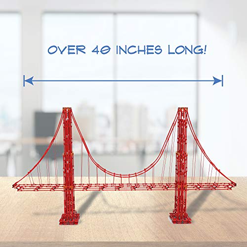 K'NEX Architecture: Golden Gate Bridge - Build IT Big - Collectible Building Set for Adults & Kids 9+ - New - 1,536 Pieces - Over 3 Feet Long - (Amazon Exclusive)