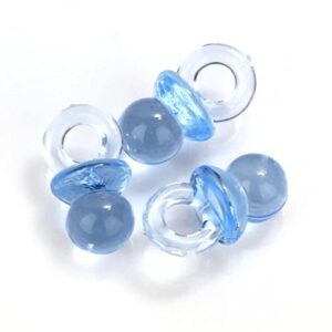 small blue acrylic baby pacifier baby shower favors – 144 pieces