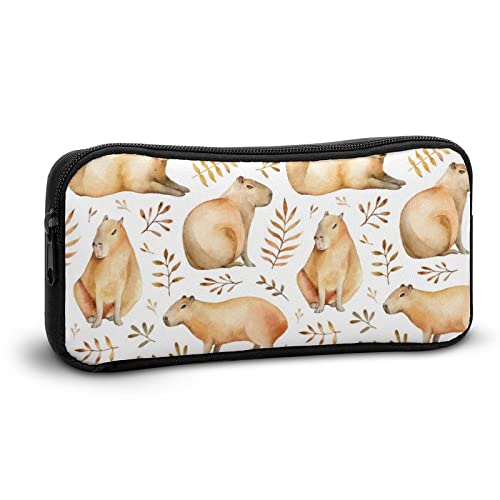 Funny Capybaras Animals Teen Adult Pencil Case Large Capacity Pen Pencil Bag Durable Storage Pouch