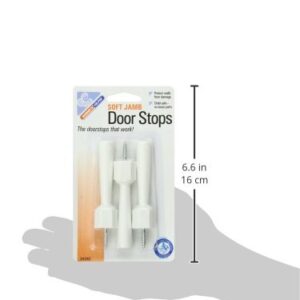 Mommys Helper Pack of 3 Soft Jamb Door Stops Blister, White