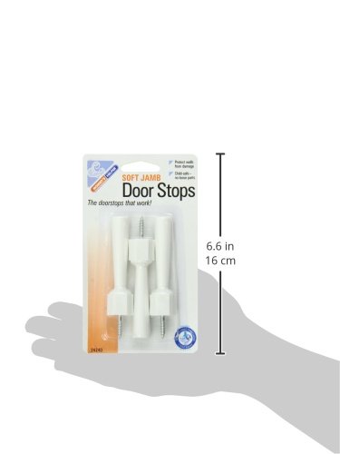 Mommys Helper Pack of 3 Soft Jamb Door Stops Blister, White