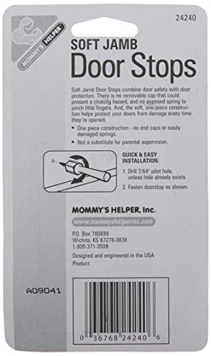 Mommys Helper Pack of 3 Soft Jamb Door Stops Blister, White