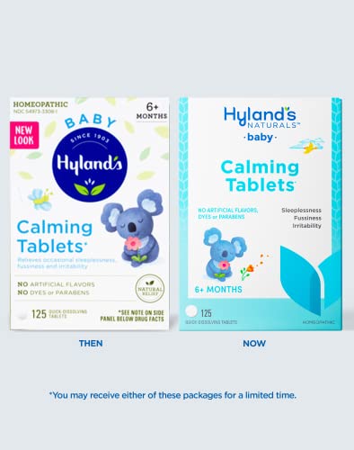 Hyland’s Baby Calming Tablets Natural Symptom Relief Fussy and Sleepless Babies, 125 Count