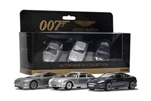 corgi james bond aston martin collection with db5, vanquish & dbs fit the box scale diecast display models ty99284