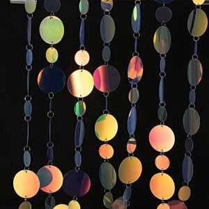 30ft Colorful Circle Dot Garlands Kit for Birthday Party Decorations Iridescent Hanging Streamer for Wedding/Bridal/Baby Shower/Fairy Princess/Winter Wonderland/Theme Christmas Party Supplies