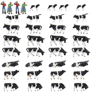 farm animals figure set,an8704 36pcs 1:87 well painted model cows and figures for ho scale model train scenery layout miniature landscape new