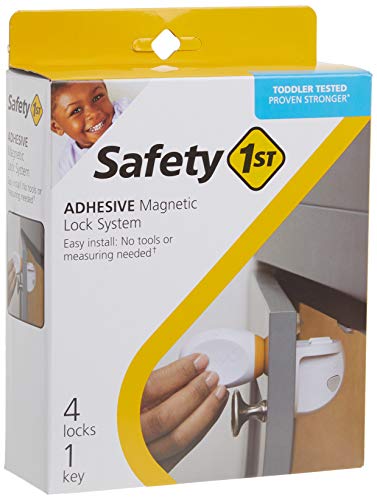 Safety 1st Adhesive Magnetic Lock System, 4 Locks And 1 Key