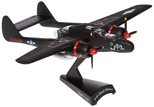 Daron Worldwide Trading Postage Stamp P-61 Black Widow Lady in The Dark 1/120 Airplane Model