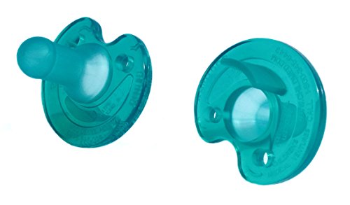 Philips Notched Newborn Soothie Pacifier, Green, 0-3 Months, Hospital Binky - Natural Scent 2 Count (Pack of 1)