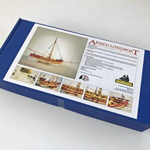 Model Shipways MS1460 18th Century Armed Longboat 1:24 Scale - Laser Cut Wood, Metal & Photo-Etched Brass Kit