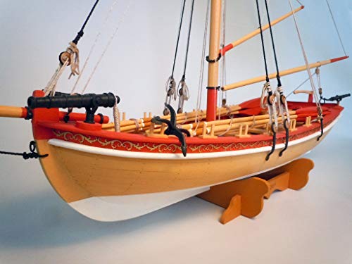 Model Shipways MS1460 18th Century Armed Longboat 1:24 Scale - Laser Cut Wood, Metal & Photo-Etched Brass Kit