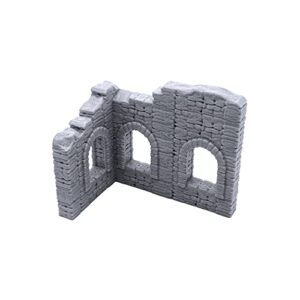 EnderToys Battle Ruined Walls, Terrain Scenery for Tabletop 28mm Miniatures Wargame, 3D Printed and Paintable