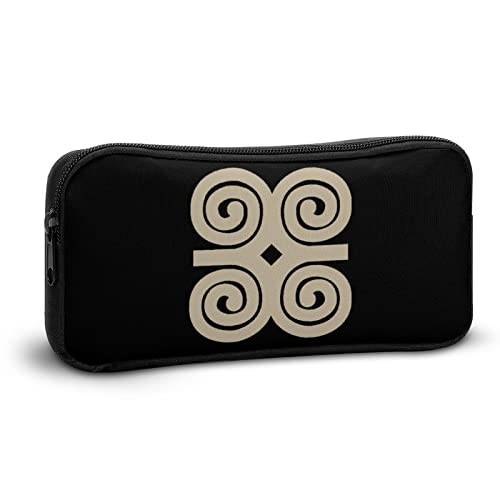 African Symbols Pencil Case Makeup Bag Big Capacity Pouch Organizer for Office College