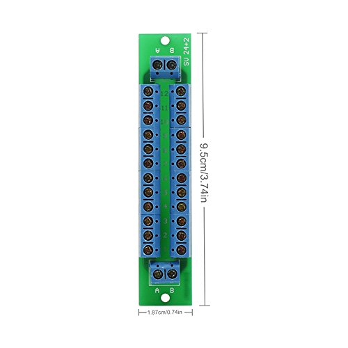 PCB007 1X 12 Position Power Distribution Board 2 Inputs 2 x 13 Outputs for DC AC Voltage New