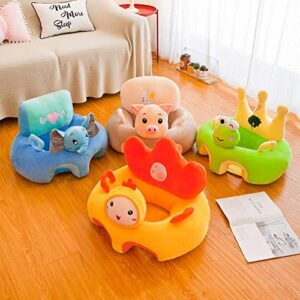 AIPINQI Baby Support Sofa, Infant Sitting Chair Safe Baby Sofa Chair Baby Sit Up Chair Back Head Protect Seat Learn to Sit Chair for Toddlers 3-24 Month Baby Floor Plush Lounger (Piggy)