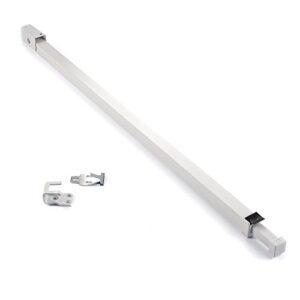 ideal security sliding patio door security bar with child-proof lock, extendable, white (25.75-47.5 inches)