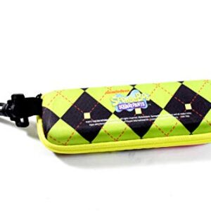 Nickelodeon Spongebob Squarepants & Patric Star Themed Eye Sun Glasses Case Color Pattern Green & Black Chequered