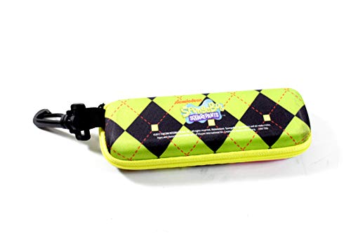 Nickelodeon Spongebob Squarepants & Patric Star Themed Eye Sun Glasses Case Color Pattern Green & Black Chequered