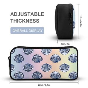 Scallop Seashells Pencil Case Makeup Bag Big Capacity Pouch Organizer for Office College