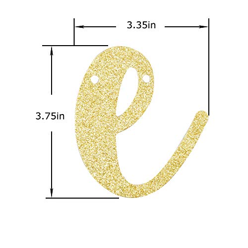 Happy Sweet 16 Banner, Girls' 16th Birthday Party Decorations Gold Glitter Paper Letters Backdrops