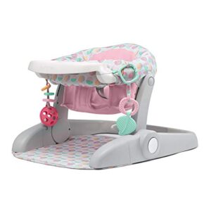 summer learn-to-sit stages 3-position floor seat, sweet-and-sour pink – sit baby up to see the world – baby activity seat is adjustable – includes toys and tray