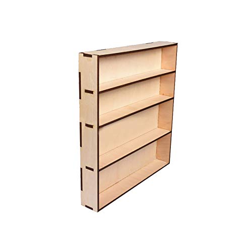 NW Wooden Paint Bottle Rack Stand Storage Box Wooden Paint Rack Organizer Pigment Ink Bollte Holder Wooden Paint Holder Storage Box Paint Organizer (110)