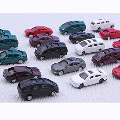 1:150 Scale Gauge N Painted Plastic Model Car for Building Train Layout (Pack of 100)