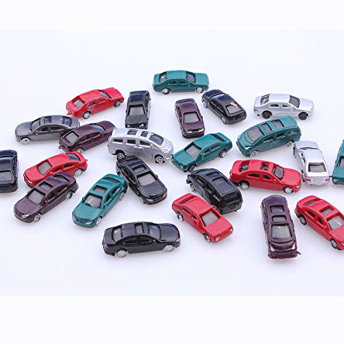 1:150 Scale Gauge N Painted Plastic Model Car for Building Train Layout (Pack of 100)