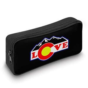 I Love Colorado Pencil Case Makeup Bag Big Capacity Pouch Organizer for Office College